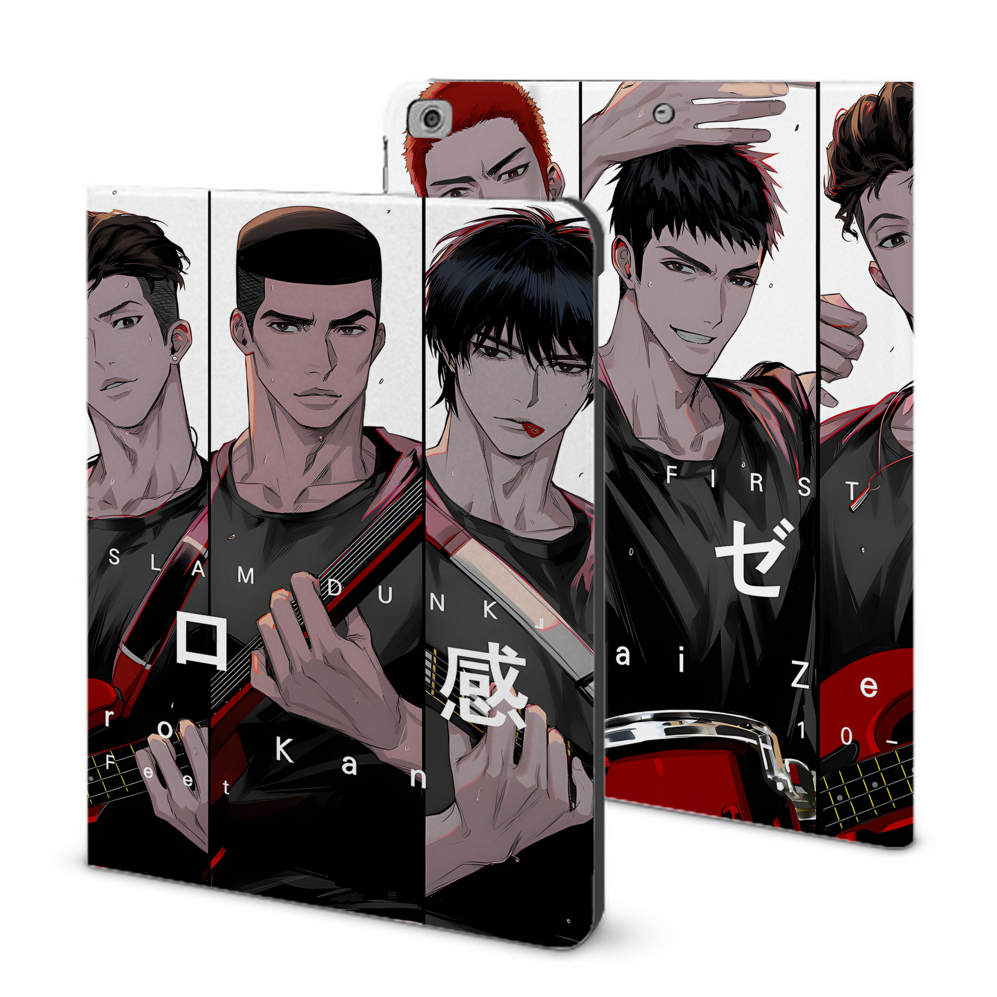 （画像用） SLAM DUNK／スラムダンク IPad ケース ブック型 PUレザー TPU 耐衝撃 軽量 薄型 ペン収納なし 全面保護 IPad 各モデル対応